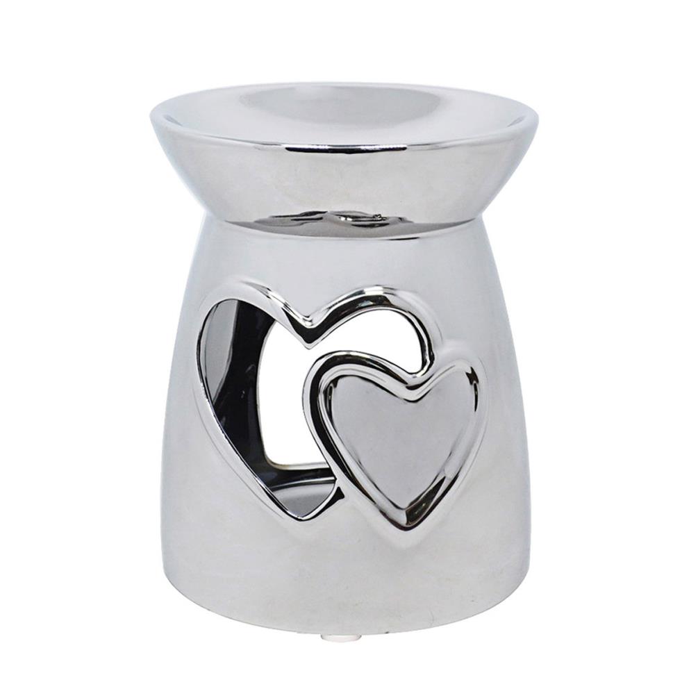 Desire Aroma Silver Hearts Wax Melt Warmer £4.19